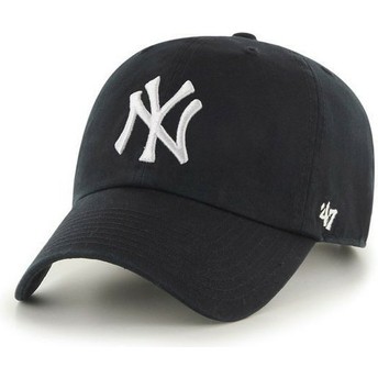 47 Brand Curved Brim New York Yankees MLB Clean Up Cap schwarz