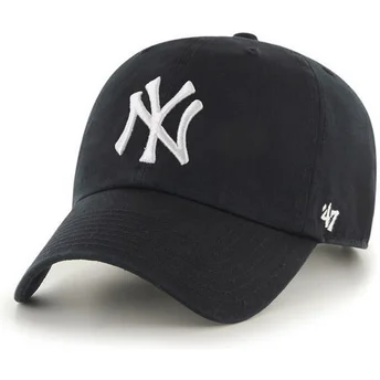 Svart kurvad keps New York Yankees MLB Clean Up från 47 Brand