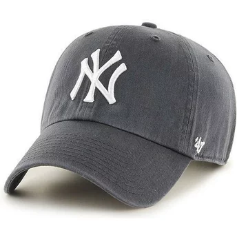 Casquette courbée grise foncé New York Yankees MLB Clean Up 47 Brand