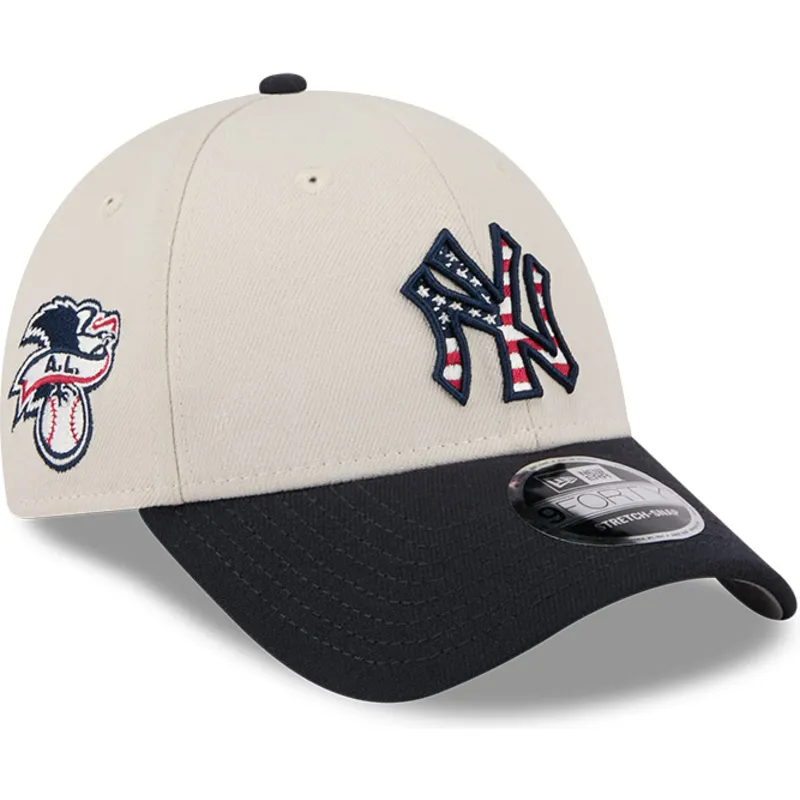 mutzen-gebogen-beige-snapback-9forty-stretch-snap-4th-of-july-der-new-york-yankees-mlb-von-new-era