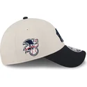 casquette-courbee-beige-et-bleue-marine-snapback-9forty-stretch-snap-4th-of-july-new-york-yankees-mlb-new-era