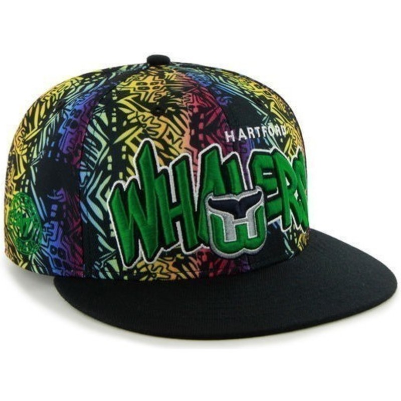 Casquette plate multicolore snapback 