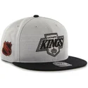 graue-und-schwarze-los-angeles-kings-nhl-snapback-kappe-von-47-brand