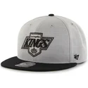 graue-und-schwarze-los-angeles-kings-nhl-snapback-kappe-von-47-brand