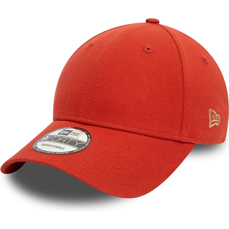 rote-verstellbare-curved-cap-9forty-essential-von-new-era