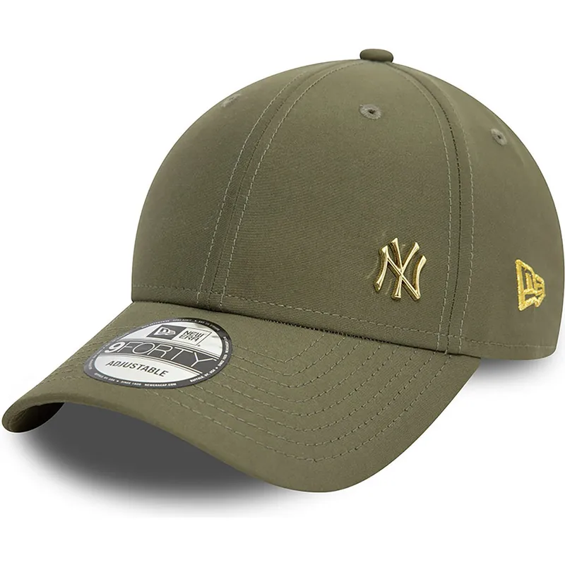 mutzen-gebogen-grun-verstellbares-band-dorado-9forty-flawless-der-new-york-yankees-mlb-von-new-era