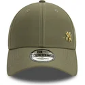 mutzen-gebogen-grun-verstellbares-band-dorado-9forty-flawless-der-new-york-yankees-mlb-von-new-era