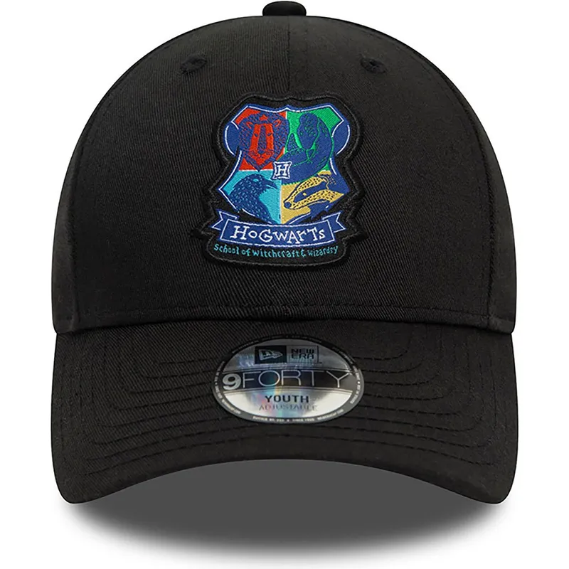 schwarze-gebogene-snapback-kappe-fur-kinder-9forty-hogwarts-harry-potter-von-new-era