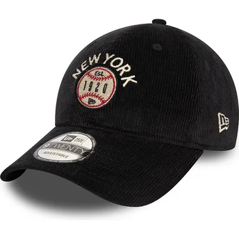 Casquette courbée noire ajustable The Empire State 9TWENTY Cord New York Villes et plages New Era