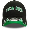 casquette-courbee-noire-et-verte-ajustable-9twenty-race-flame-new-era