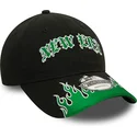 casquette-courbee-noire-et-verte-ajustable-9twenty-race-flame-new-era