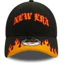 schwarze-und-orangefarbene-verstellbare-curved-cap-9twenty-race-flame-von-new-era