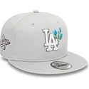 mutzen-flach-grau-snapback-9fifty-seasonal-flower-der-los-angeles-dodgers-mlb-von-new-era