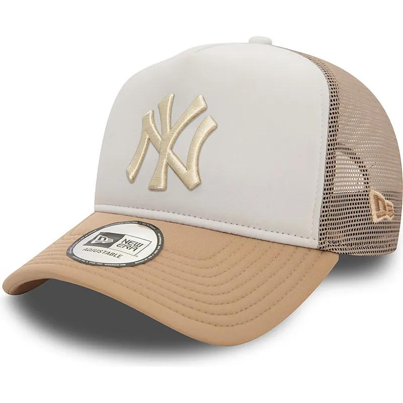 mutzen-gebogen-beige-snapback-a-frame-frame-world-series-der-new-york-yankees-mlb-von-new-era