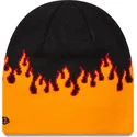 gorro-svart-och-orange-skull-knit-flame-fran-new-era
