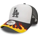 casquette-trucker-blanche-et-grise-a-frame-flame-los-angeles-dodgers-mlb-new-era