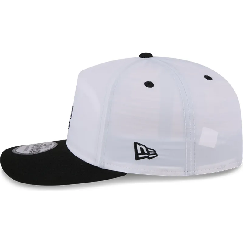 weisse-und-schwarze-gebogene-snapback-kappe-golfer-chrome-logo-der-los-angeles-dodgers-mlb-von-new-era