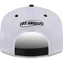 cappellino-curvo-bianco-e-nero-snapback-golfer-logo-chrome-dei-los-angeles-dodgers-mlb-di-new-era