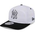 new-era-curved-brim-golfer-chrome-logo-new-york-yankees-mlb-white-and-black-snapback-cap