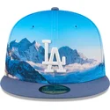 mutzen-flach-blau-angepasst-59fifty-photoreal-der-los-angeles-dodgers-mlb-von-new-era