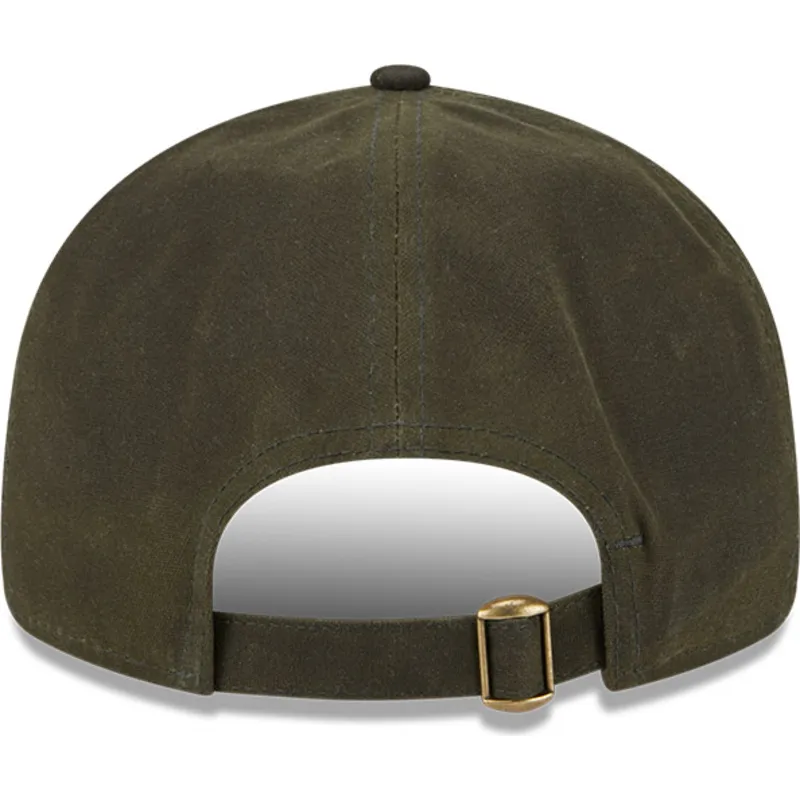 grune-verstellbare-flatcap-9fifty-waxed-canvas-der-new-york-yankees-mlb-von-new-era