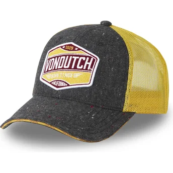 Von Dutch grå och gul truckerkeps MIXGREY02