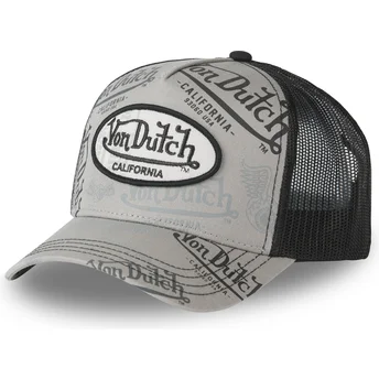 Von Dutch CAFE02 grå och svart truckerkeps