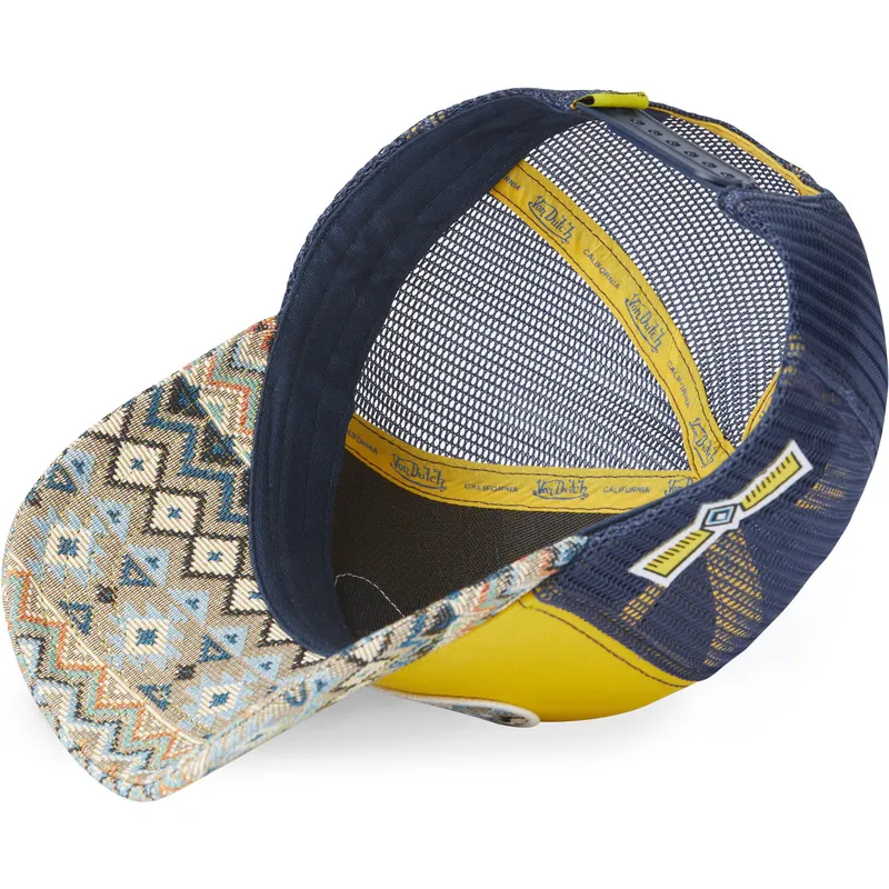 cappellino-trucker-giallo-e-blu-marino-eth02-di-von-dutch