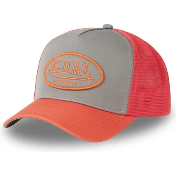 Trucker-Cap grau und orange FLAM von Von Dutch