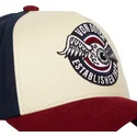 gebogene-beige-blaue-und-rote-snapback-kappe-vint02-von-von-dutch