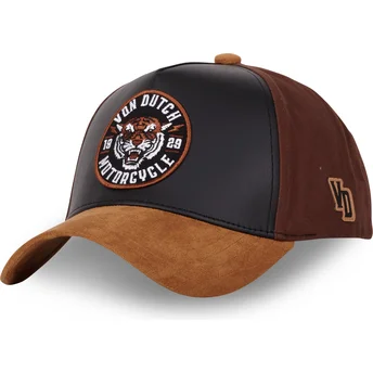 Casquette courbée noire et marron snapback VINT03 Von Dutch