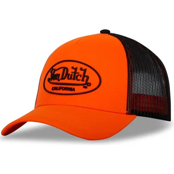 Gorra trucker naranja y negra FLU O de Von Dutch