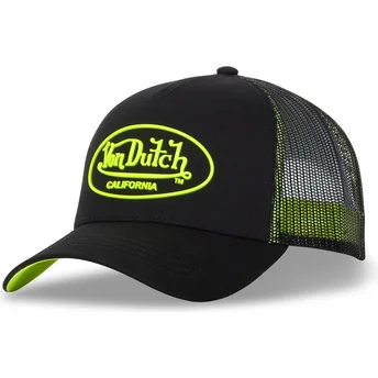 Cappellino trucker nero e giallo DOM Y di Von Dutch
