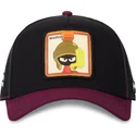cappellino-trucker-nero-e-granata-marvin-il-marziano-loo10-vmar-looney-tunes-di-capslab