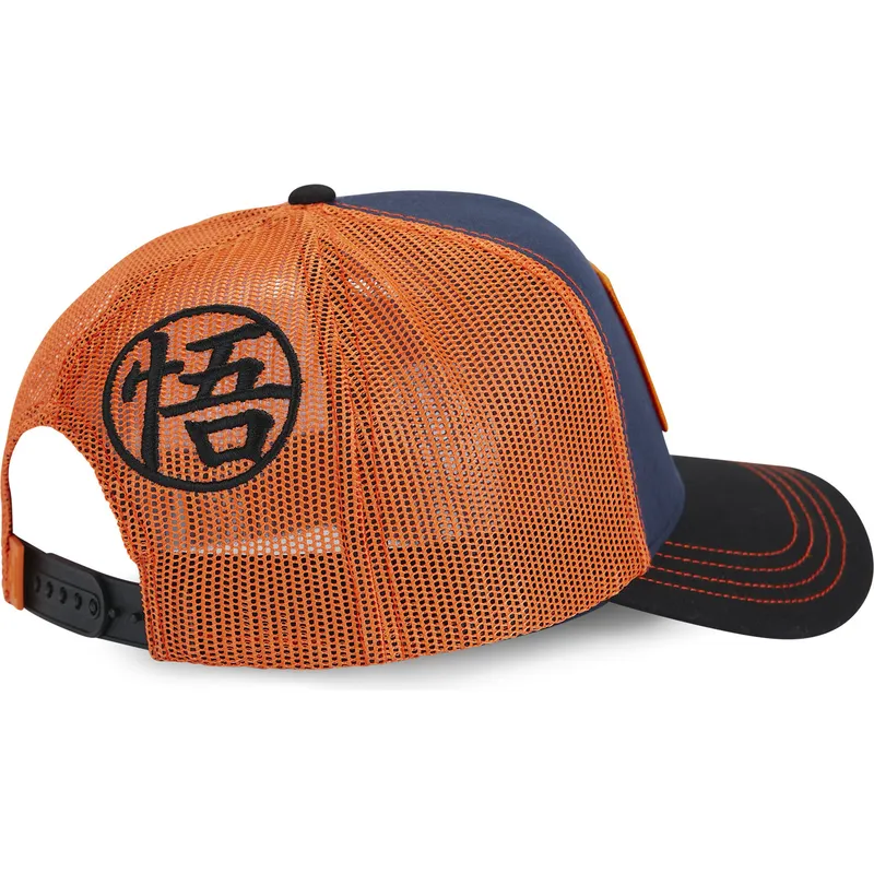 trucker-cap-marineblau-und-orange-son-goku-dbz8-gok-dragon-ball-von-capslab