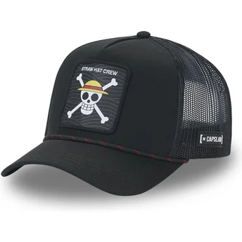 Capslab Straw Hat Pirates OP4 SKU One Piece Black Trucker Hat