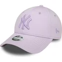 cappellino-curvo-viola-regolabile-con-logo-viola-da-donna-9forty-league-essential-dei-new-york-yankees-mlb-di-new-era