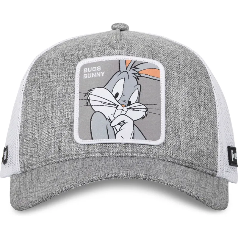 graue-und-weisse-trucker-kappe-bugs-bunny-loo10-bug-looney-tunes-von-capslab