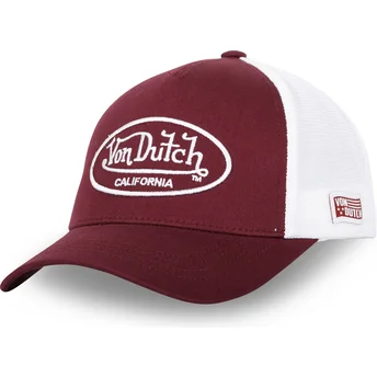 Casquette trucker rouge et blanche ajustable LOF B15 Von Dutch