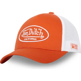 Czapka trucker pomarańczowo-biała regulowana LOF B17 od Von Dutch
