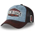 von-dutch-lea02-blaue-und-schwarze-trucker-kappe