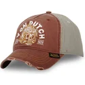 gorra-curva-marron-y-gris-ajustable-fir-cb-de-von-dutch