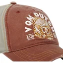 cappellino-curvo-marrone-e-grigio-regolabile-fir-cb-di-von-dutch