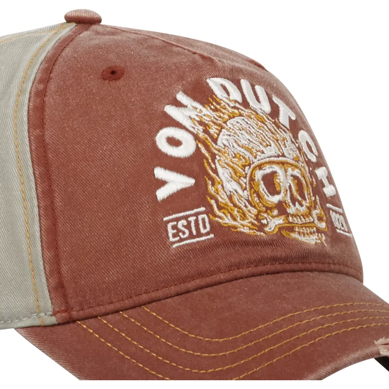 braune-und-graue-verstellbare-curved-cap-fir-cb-von-von-dutch