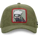 grune-snapback-kappe-mit-gebogenem-schirm-kakashi-hatake-ns3-cor-naruto-von-capslab