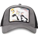 capslab-tom-und-jerry-taj5-looney-tunes-graue-und-schwarze-trucker-kappe