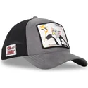 capslab-tom-und-jerry-taj5-looney-tunes-graue-und-schwarze-trucker-kappe