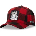 rote-und-schwarze-gebogene-snapback-kappe-tom-taj5-tj6-looney-tunes-von-capslab