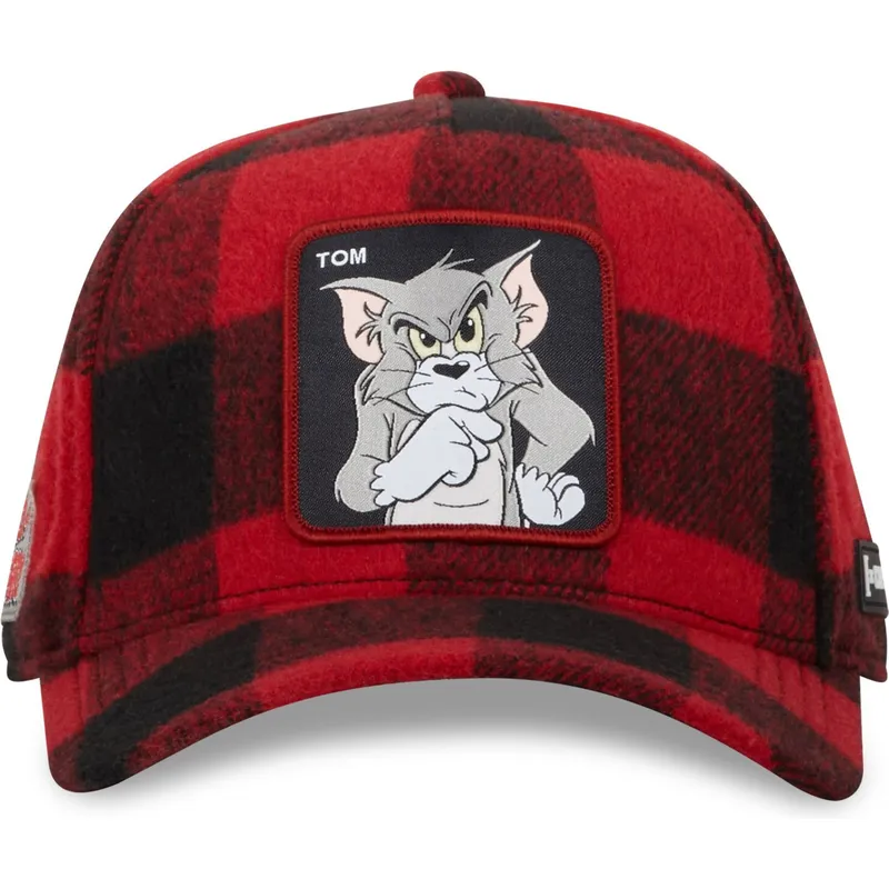 cappellino-curvo-rosso-e-nero-snapback-tom-taj5-tj6-looney-tunes-di-capslab