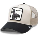 beige-und-schwarze-trucker-kappe-pferd-the-mustang-the-farm-von-goorin-bros